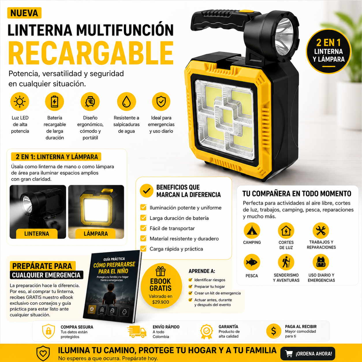 MAXLUZ SOLAR 4 EN 1  - BONO EXCLUSIVO!